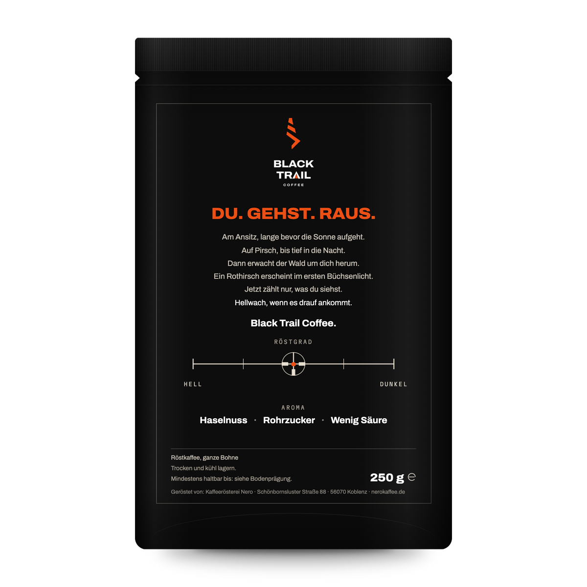 BLACKTRAIL Nr. 01 Erstes Licht – Jagdkaffee, ganze Bohne