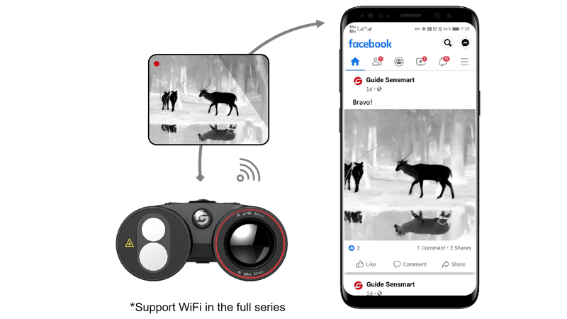 Guide TN430 Wärmebild Fernglas mit Laserentfernungsmesser - BoarBrothers