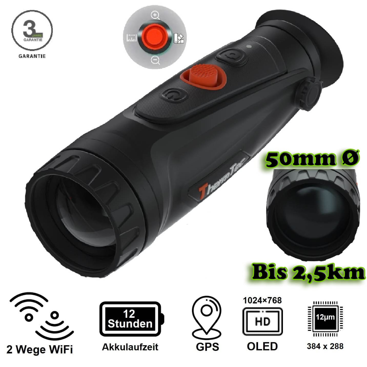 ThermTec Cyclops350 V2 Wärmebildkamera 50mm Linse - BoarBrothers