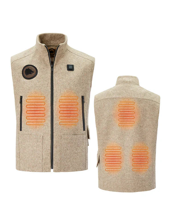 Beheizbare Jagdweste, aus bestem deutschen Loden