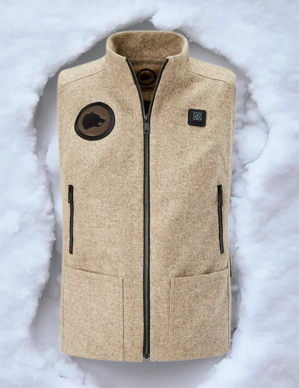 Beheizbare Jagdweste, aus bestem deutschen Loden