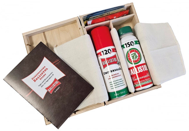 Ballistol Jubiläums-Holzbox Pflegeset