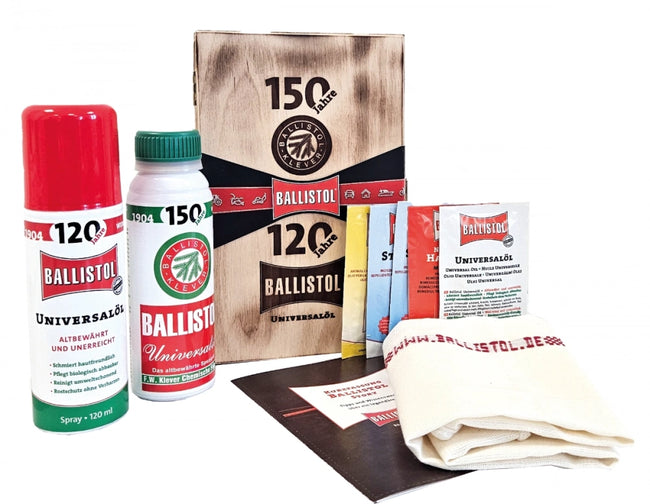 Ballistol Jubiläums-Holzbox Pflegeset