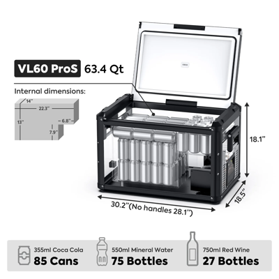 ICECO VL60PROS Kompressor-Kühlbox Single-Zone