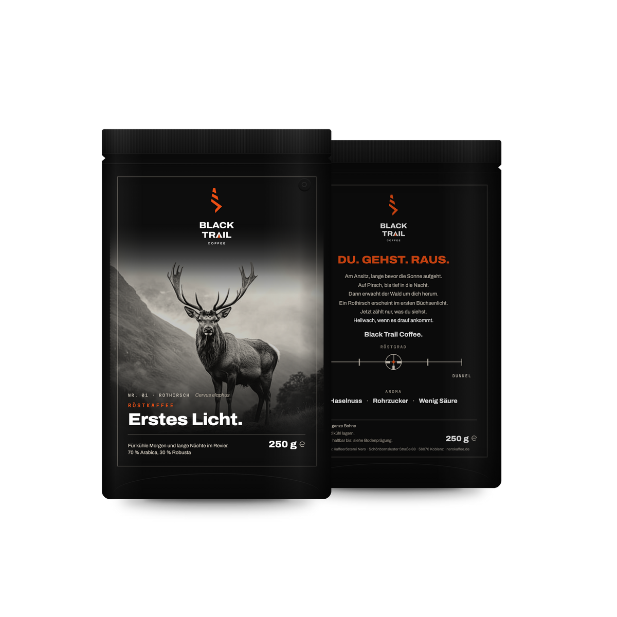 BLACKTRAIL Nr. 01 Erstes Licht – Jagdkaffee, ganze Bohne