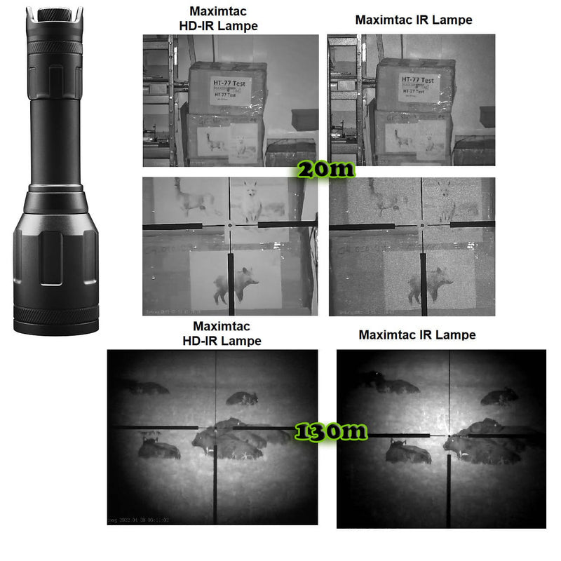 Maximtac HD-IR Strahler für Nachtsichtgeräte 850nm & 940nm, fokussierbar, dimmbar - BoarBrothers